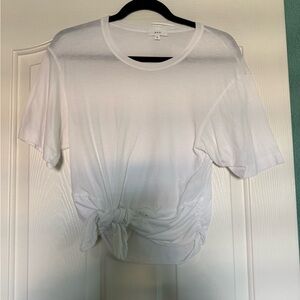 ALC Women's White Knotted Tee size medium